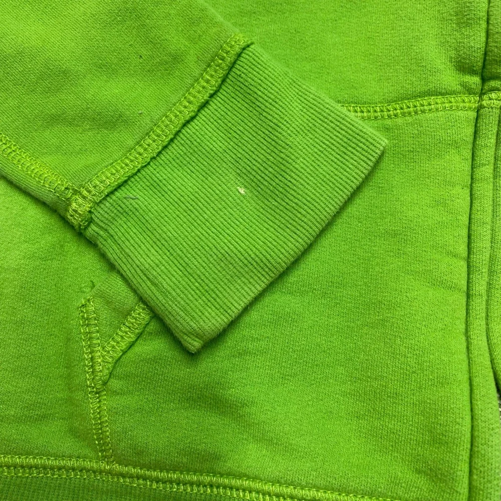 GapKids Lime Green Arch Logo Full Zip Hoodie Sweatshirt Kids Large 10 Y2K